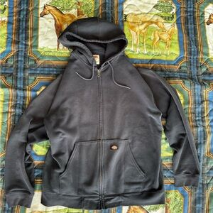 Black Zip-Up dickies Hoodie. Size XL
